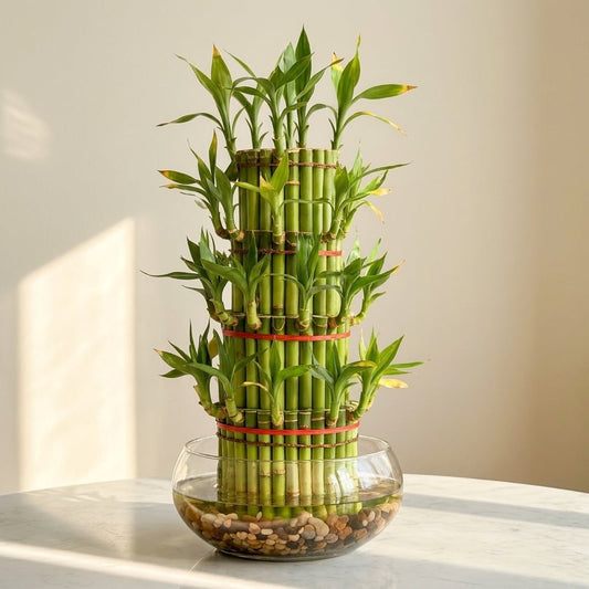 Lucky Bamboo 3 - Layer - Feng Shui Plant - Indoor Plant - MeraGamla