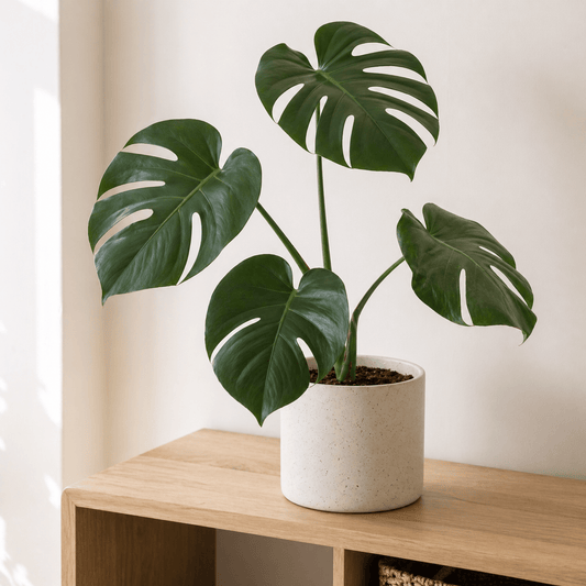 Monstera Deliciosa - Swiss Cheese Plant | Ceramic Pot - Indoor Plant - MeraGamla