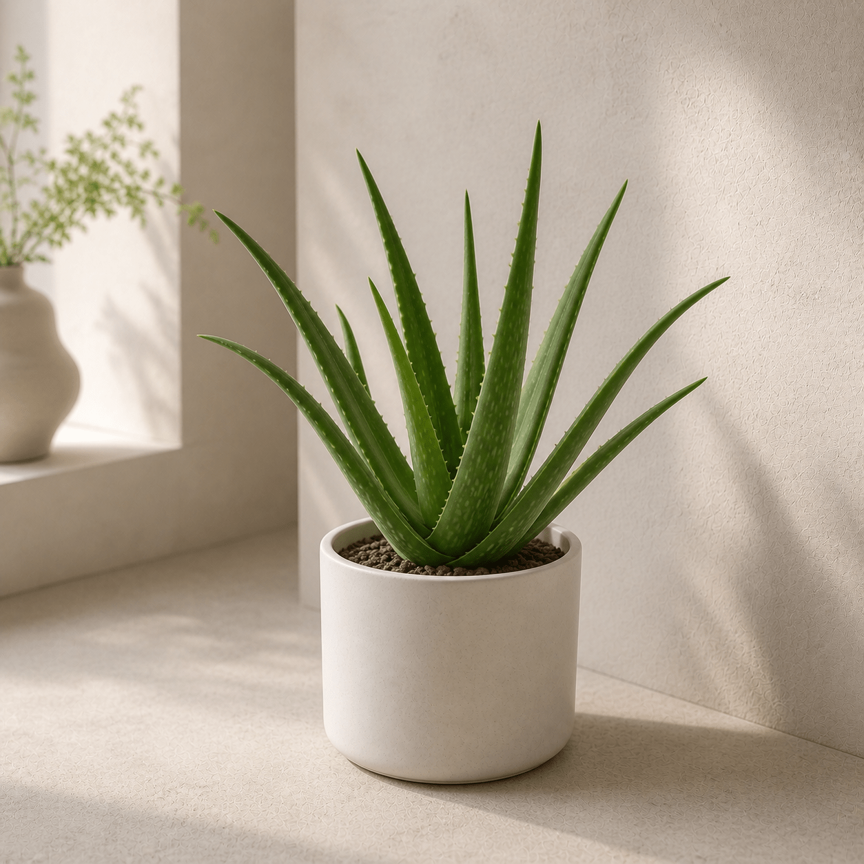 Aloe Vera - The Original Skin Healer | Ceramic Pot - Indoor Plant - MeraGamla