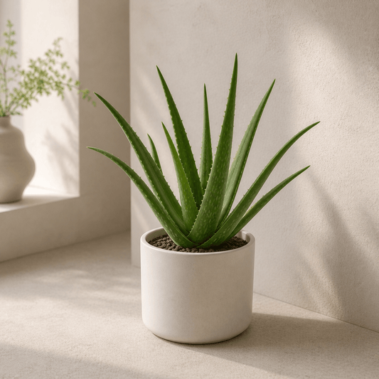 Aloe Vera - The Original Skin Healer | Ceramic Pot - Indoor Plant - MeraGamla