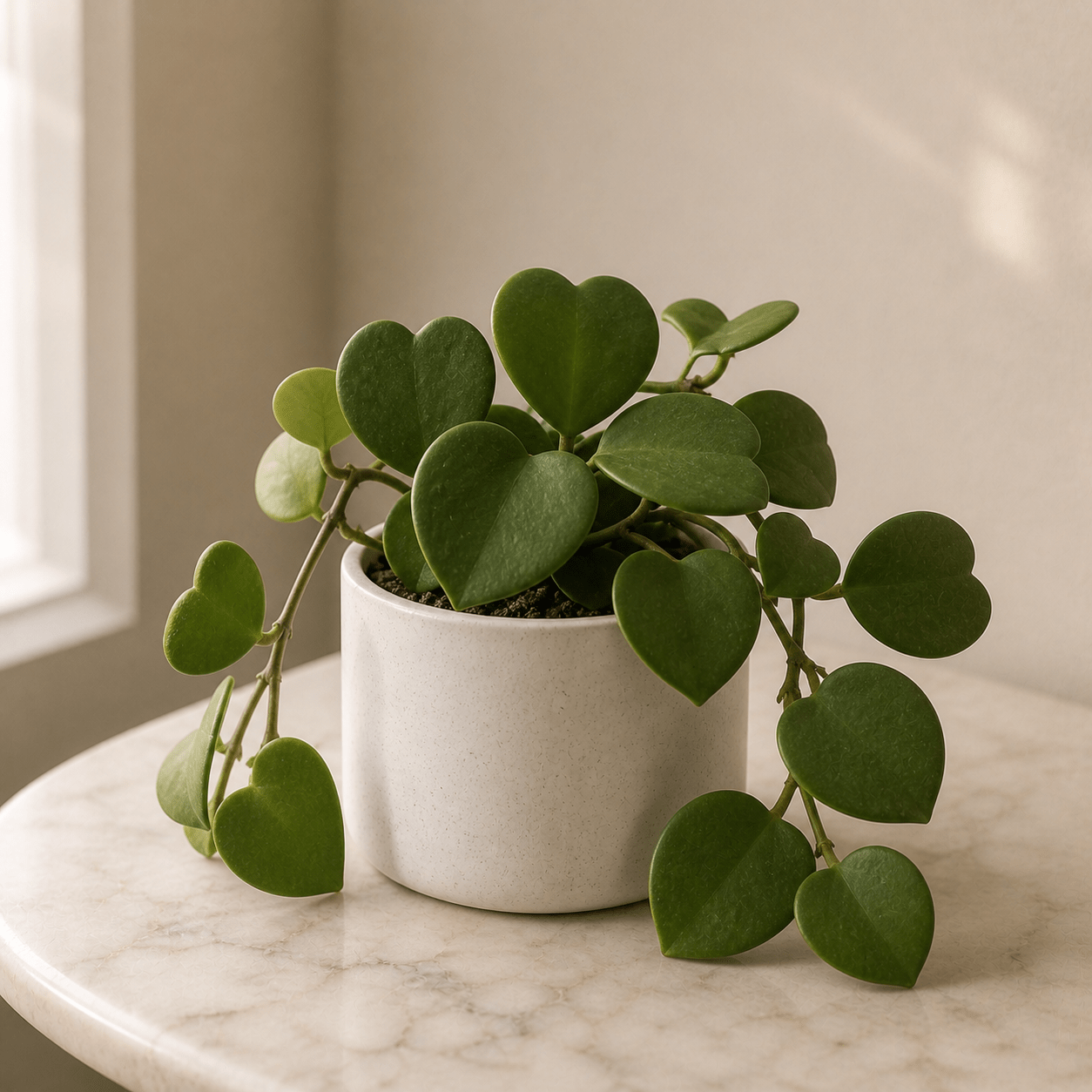 Hoya Kerrii - Heart Plant | Lucky Heart | Ceramic Pot - Indoor Plant - MeraGamla