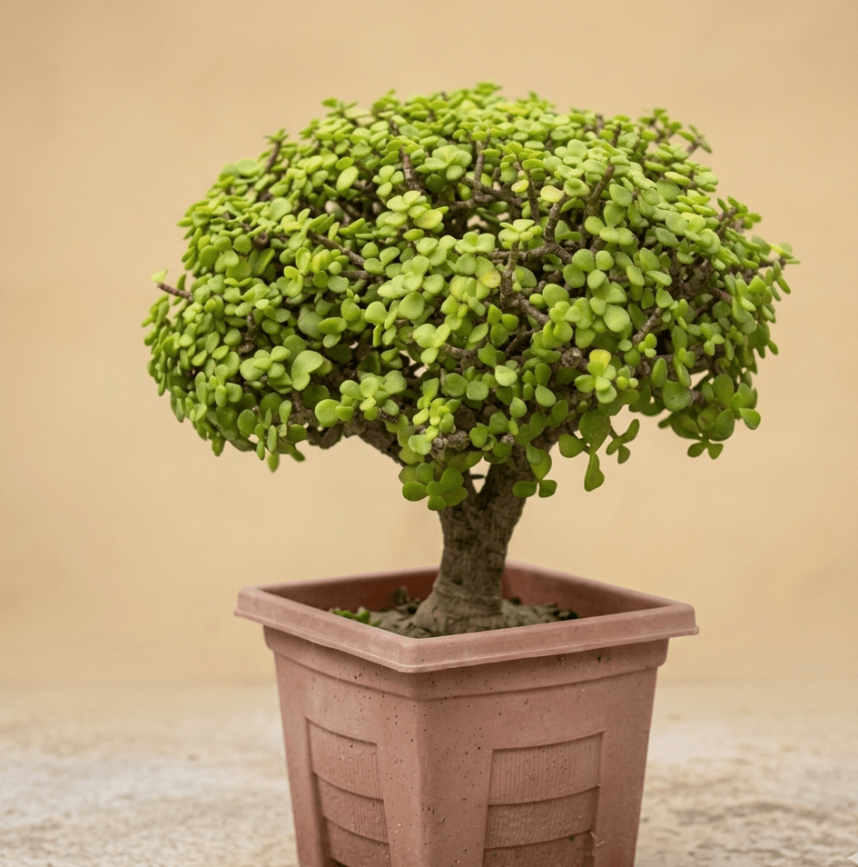 Jade Bonsai - 6 - 7 Year Old Lucky Money Tree | Indoor & Outdoor | Portulacaria Afra - Bonsai - MeraGamla