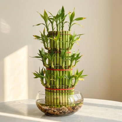Lucky Bamboo 3 - Layer - Feng Shui Plant - Indoor Plant - MeraGamla