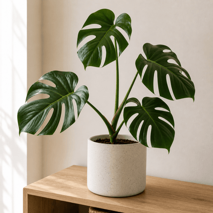 Monstera Deliciosa - Swiss Cheese Plant | Ceramic Pot - Indoor Plant - MeraGamla