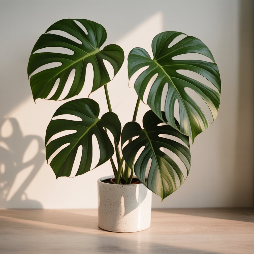 Monstera Deliciosa - Swiss Cheese Plant | Ceramic Pot - Indoor Plant - MeraGamla