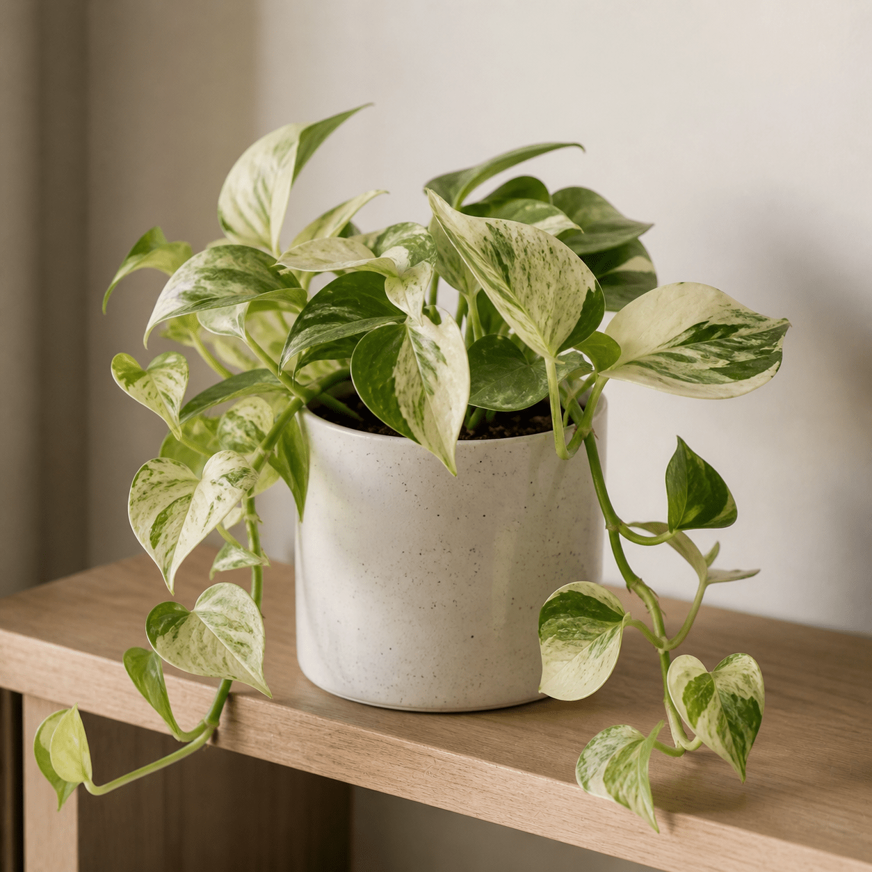 Pothos Marble Queen - White & Green Trailing Plant - MeraGamla