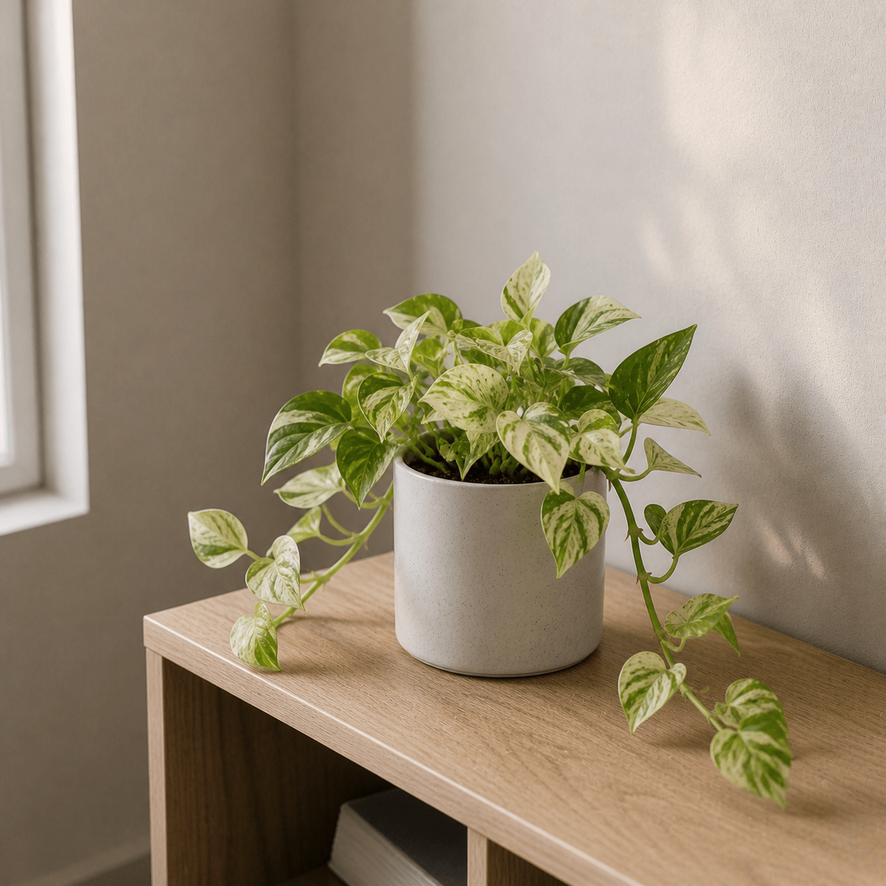 Pothos Marble Queen - White & Green Trailing Plant - MeraGamla