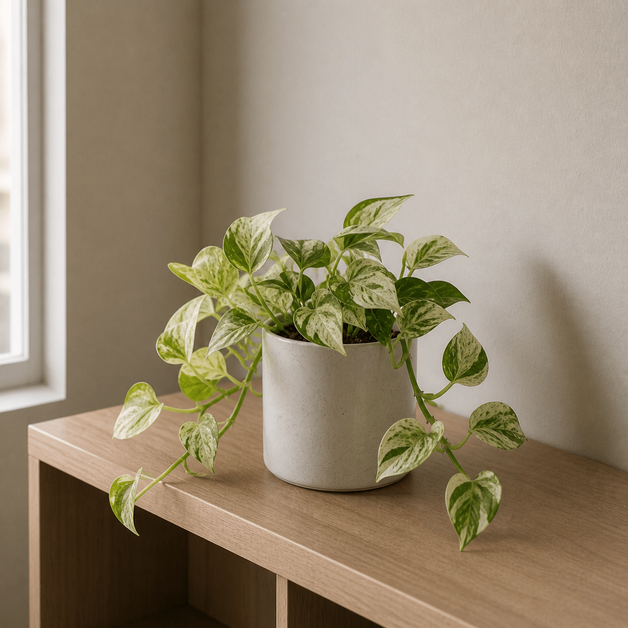Pothos Marble Queen - White & Green Trailing Plant - MeraGamla