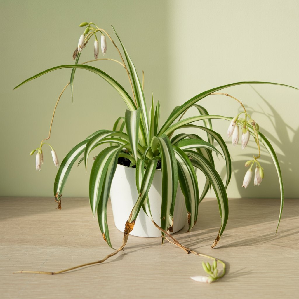 Spider Plant - Pet Safe Air Purifier | Ceramic Pot - Indoor Plant - MeraGamla